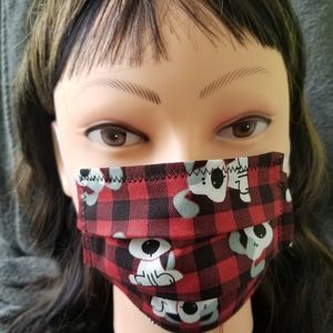 "Plaid Pups" style Face Mask  - Kids Size